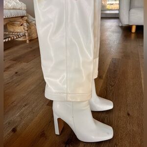 ASOS Cream Heeled Boots